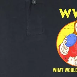 Disc Golf What Would Jesus Throw Frisbee Golf Funny Softstyle Adult Sport Polo