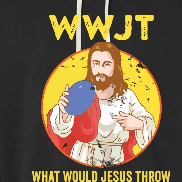 Disc Golf What Would Jesus Throw Frisbee Golf Garment-Dyed Fleece Hoodie