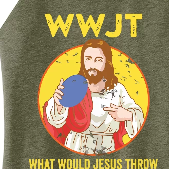 Disc Golf What Would Jesus Throw Frisbee Golf Women’s Perfect Tri Rocker Tank