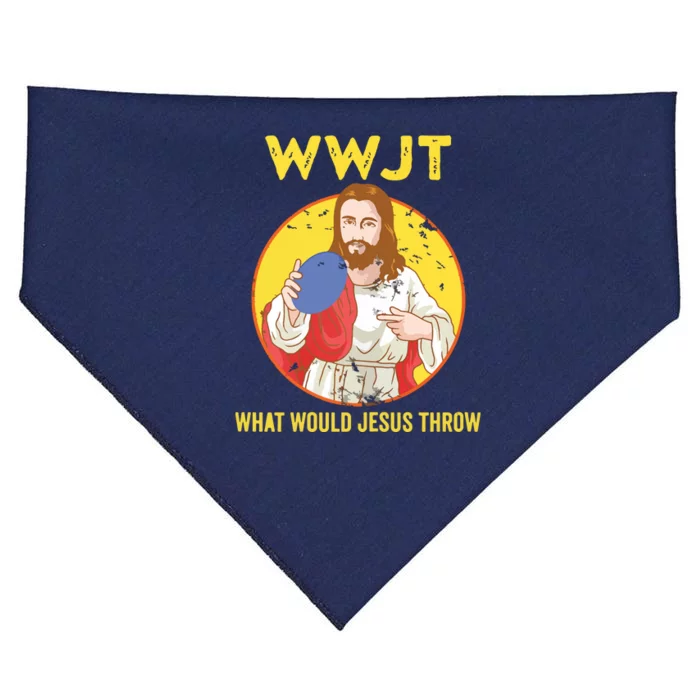 Disc Golf What Would Jesus Throw Frisbee Golf USA-Made Doggie Bandana