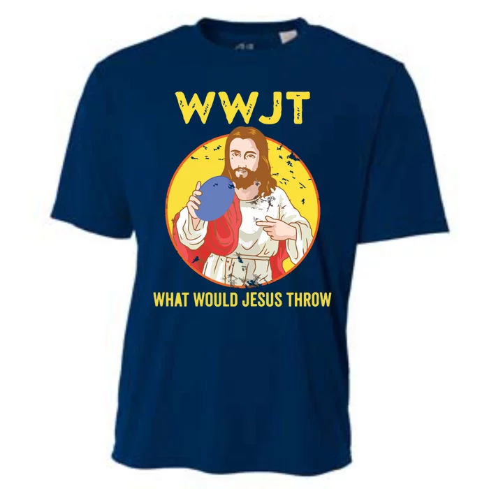 Disc Golf What Would Jesus Throw Frisbee Golf Cooling Performance Crew T-Shirt