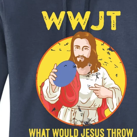 Disc Golf What Would Jesus Throw Frisbee Golf Women's Pullover Hoodie