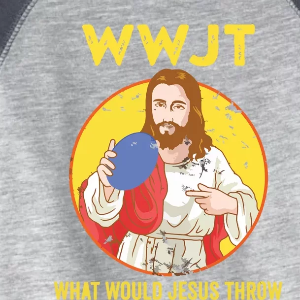 Disc Golf What Would Jesus Throw Frisbee Golf Toddler Fine Jersey T-Shirt