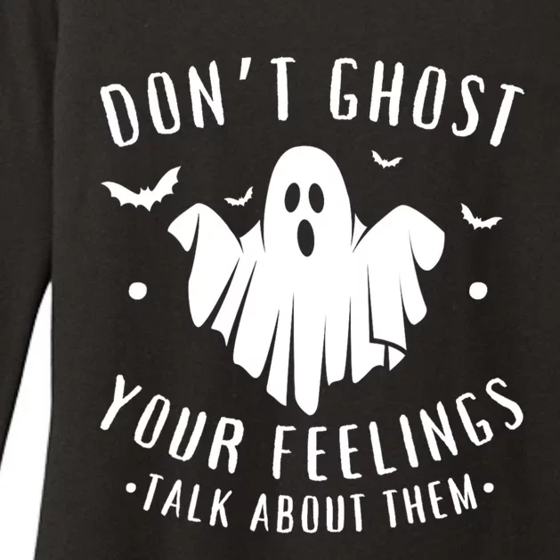 DonT Ghost Your Feelings Halloween Mental Health Womens CVC Long Sleeve Shirt