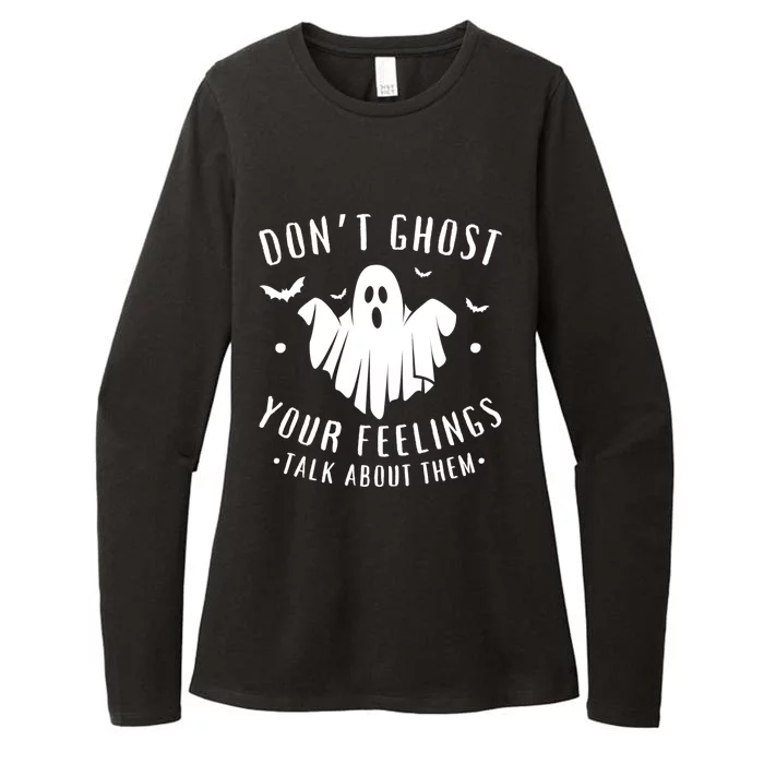 DonT Ghost Your Feelings Halloween Mental Health Womens CVC Long Sleeve Shirt