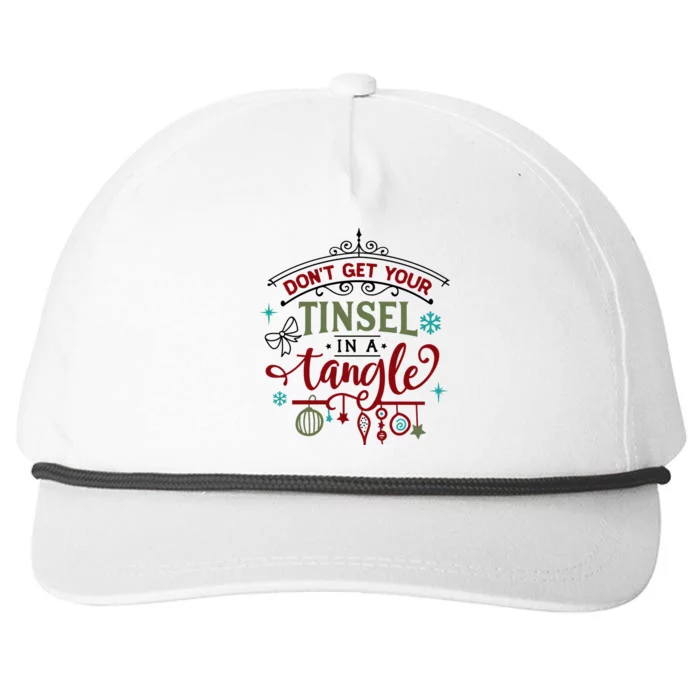 Don't Get Your Tinsel In A Tangle Funny Xmas Snapback Five-Panel Rope Hat