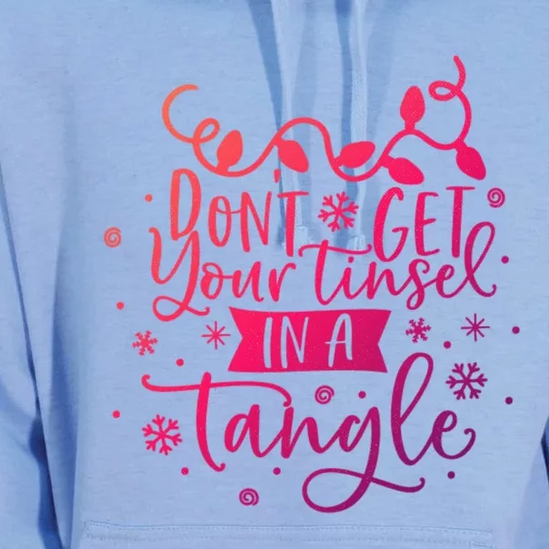 DonT Get Your Tinsel In A Tangle Funny Holiday Christmas Cool Gift Unisex Surf Hoodie