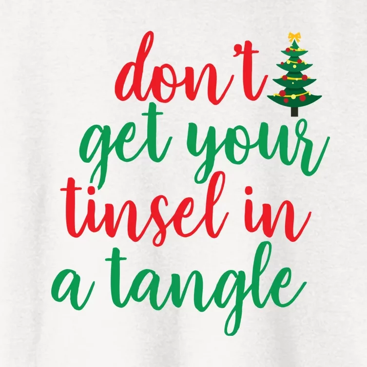 Don't Get Your Tinsel In A Tangle Women's Crop Top Tee