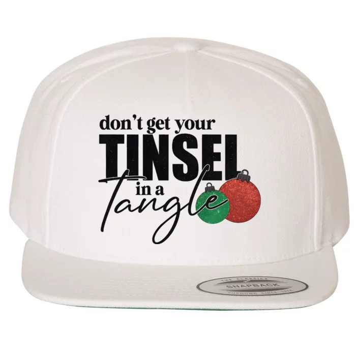 Dont Get Your Tinsel In A Tangle Christmas Wool Snapback Cap