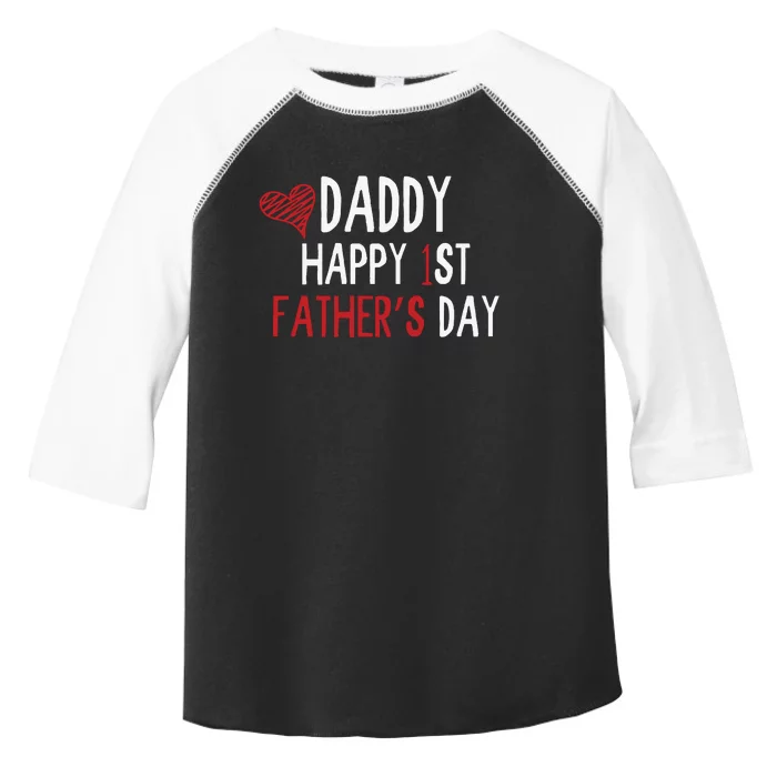 Daddy Happy 1st Fathers Day Toddler Fine Jersey T-Shirt