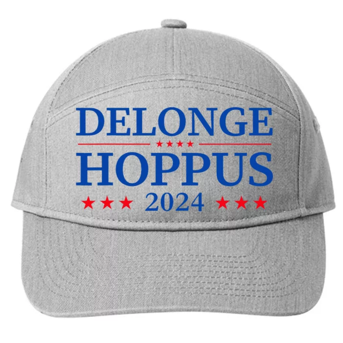 Delonge Hoppus 2024 American Flag Parody Funny Apparel 7-Panel Snapback Hat