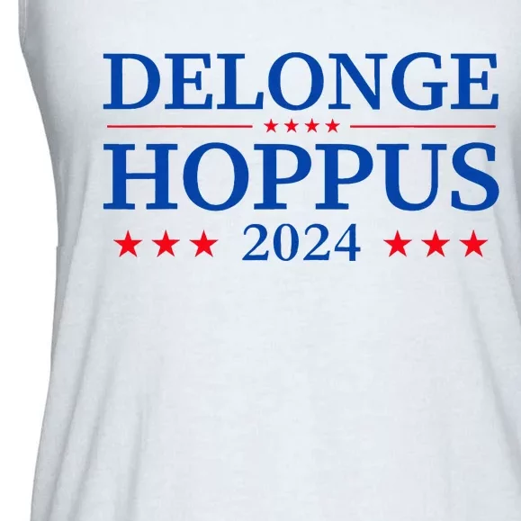 Delonge Hoppus 2024 American Flag Parody Funny Apparel Ladies Essential Flowy Tank