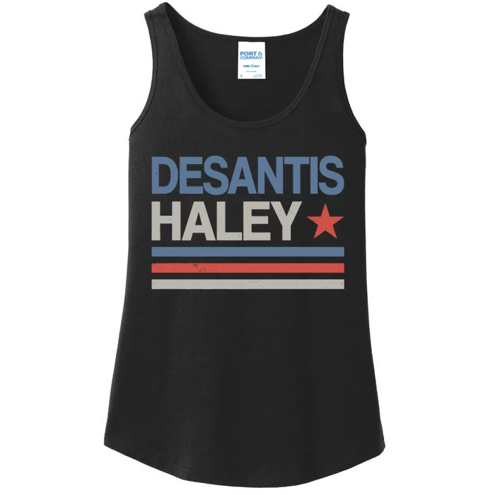 Desantis Haley 2024 President Election Republican Ticket Premium Ladies Essential Tank