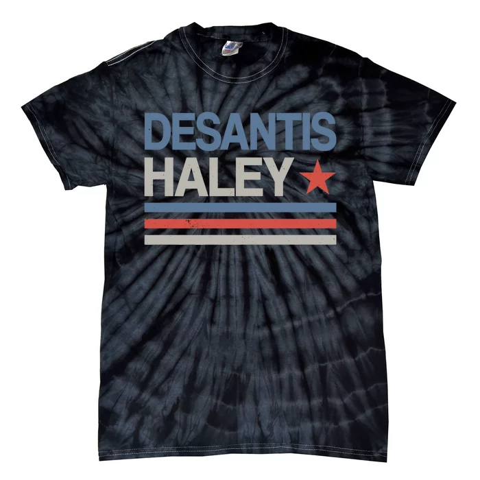 Desantis Haley 2024 President Election Republican Ticket Premium Tie-Dye T-Shirt