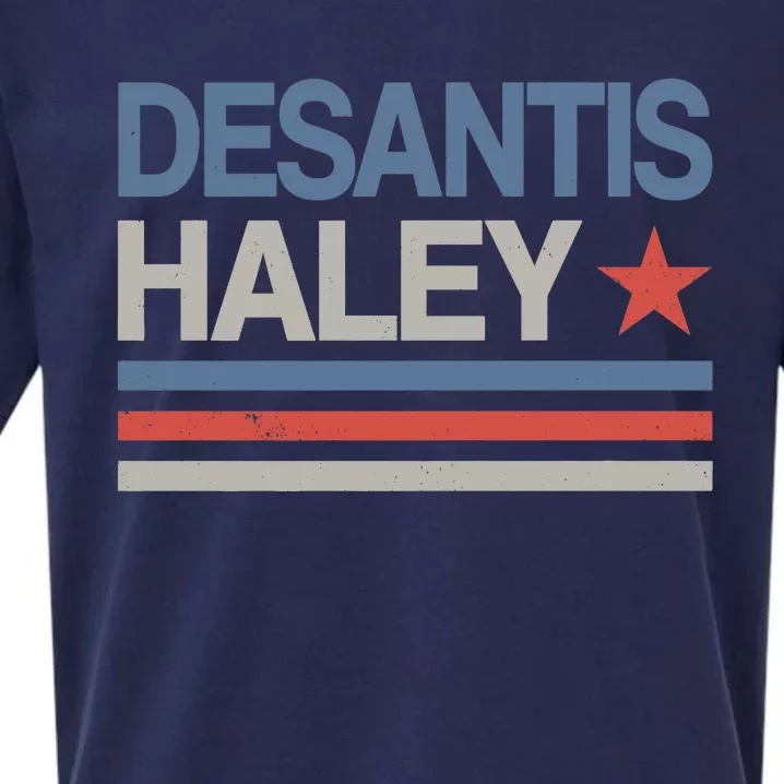 Desantis Haley 2024 President Election Republican Ticket Premium Sueded Cloud Jersey T-Shirt