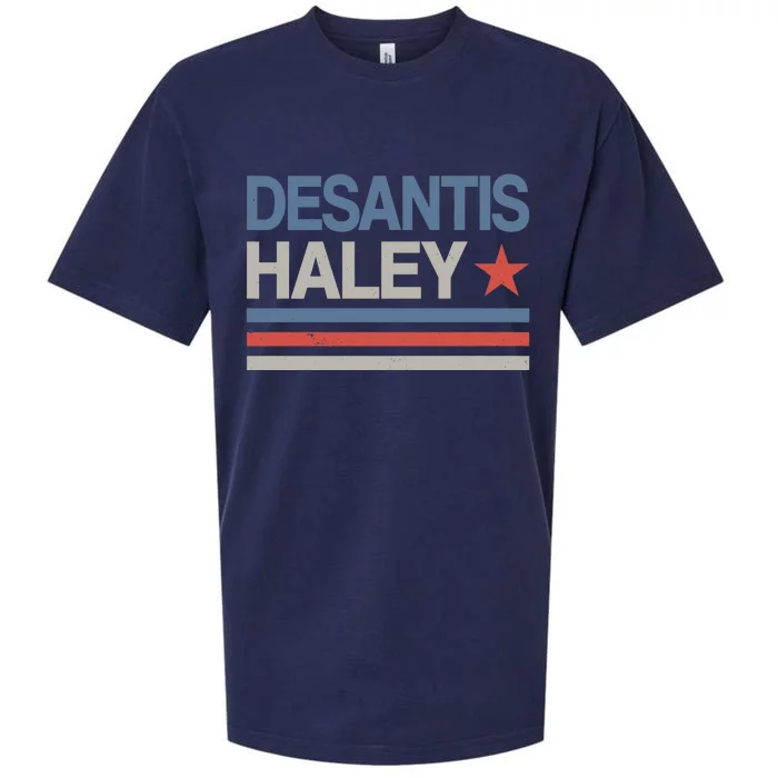 Desantis Haley 2024 President Election Republican Ticket Premium Sueded Cloud Jersey T-Shirt