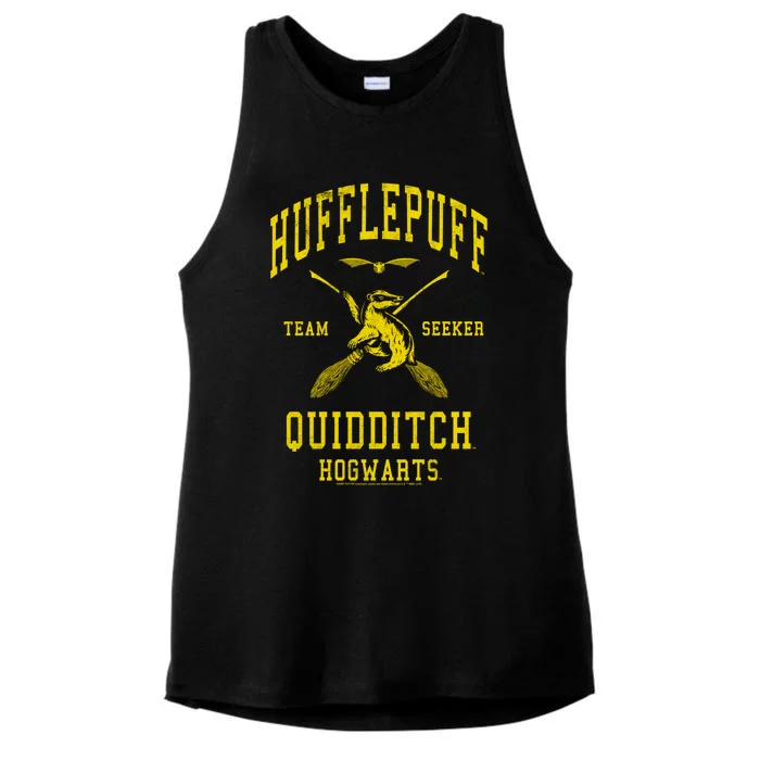 Deathly Hallows 2 Hufflepuff Quidditch Team Seeker Jersey Gift Ladies Tri-Blend Wicking Tank