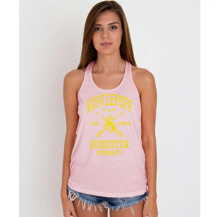 Deathly Hallows 2 Hufflepuff Quidditch Team Seeker Jersey Gift Women's Knotted Racerback Tank