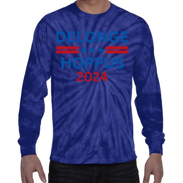 Delonge Hoppus 2024 For President Funny Voting Election 2024 Usa Tie-Dye Long Sleeve Shirt