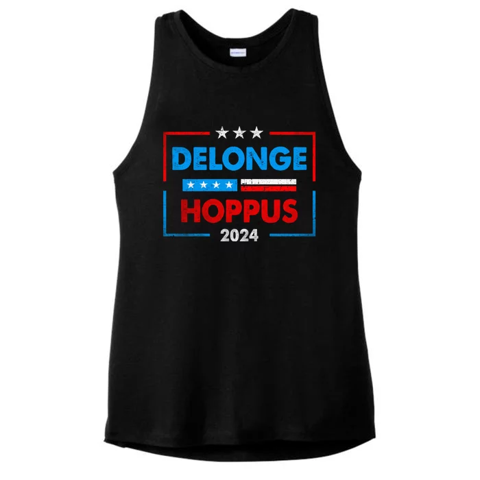 Delonge Hoppus 2024 For President Funny Voting Election 2024 Usa Ladies Tri-Blend Wicking Tank