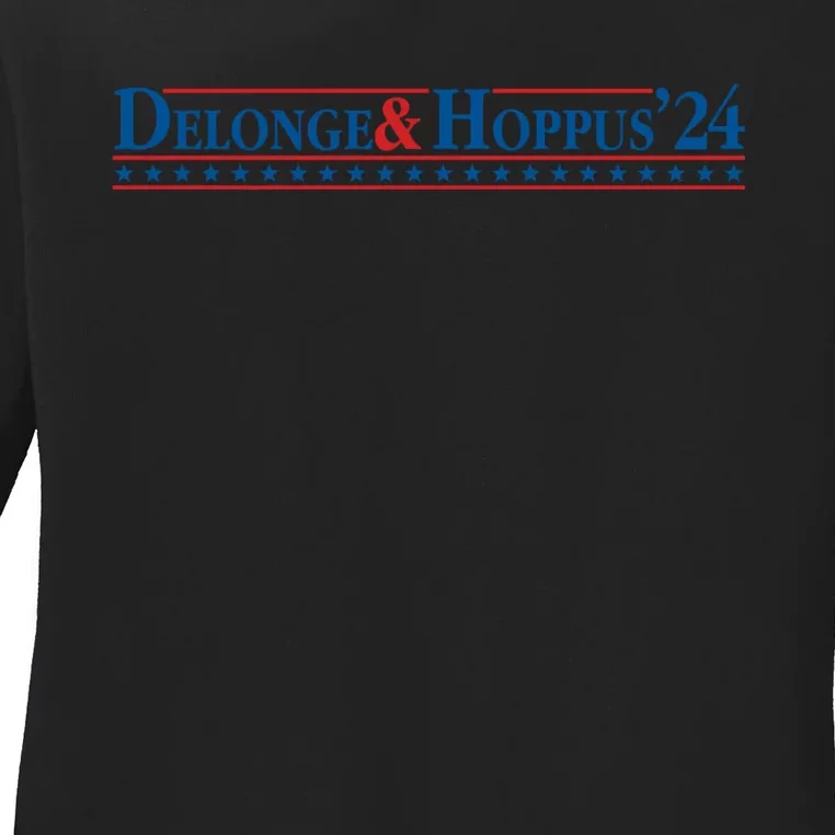 Delonge Hoppus 2024 For President Funny Voting Election 2024 Usa Ladies Long Sleeve Shirt