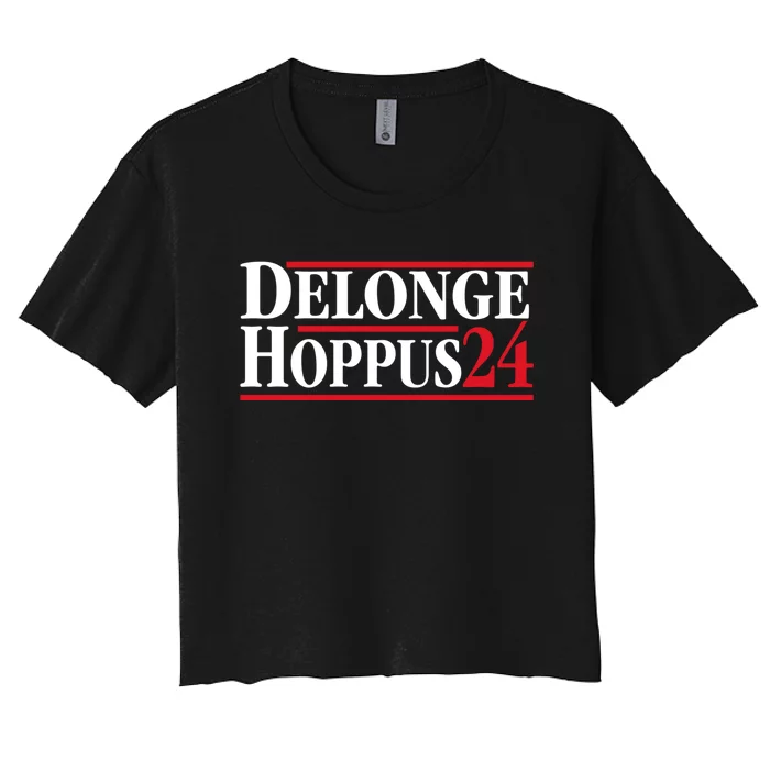 Delonge Hoppus 2024 For President Funny Voting Election 2024 Usa Women's Crop Top Tee