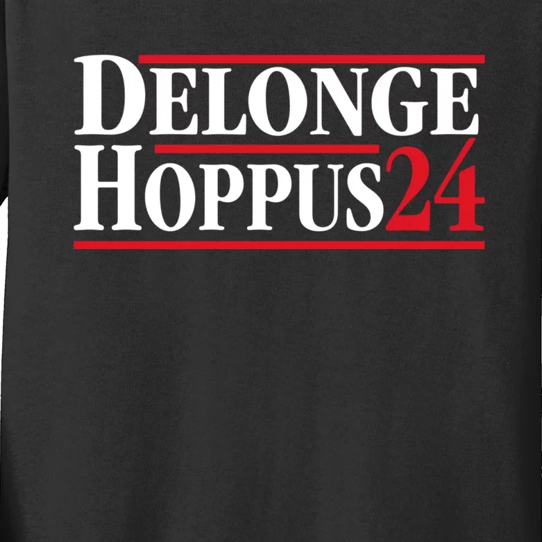 Delonge Hoppus 2024 For President Funny Voting Election 2024 Usa Kids Long Sleeve Shirt