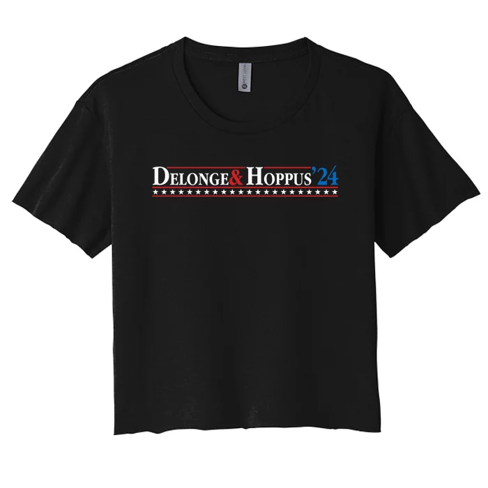 Delonge Hoppus 2024 For President Funny Voting Election 2024 Usa Women's Crop Top Tee