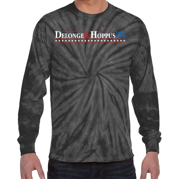 Delonge Hoppus 2024 For President Funny Voting Election 2024 Usa Tie-Dye Long Sleeve Shirt