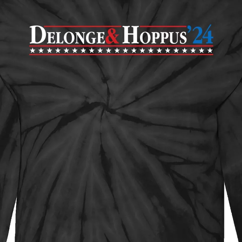 Delonge Hoppus 2024 For President Funny Voting Election 2024 Usa Tie-Dye Long Sleeve Shirt