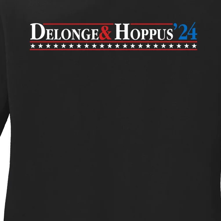 Delonge Hoppus 2024 For President Funny Voting Election 2024 Usa Ladies Long Sleeve Shirt