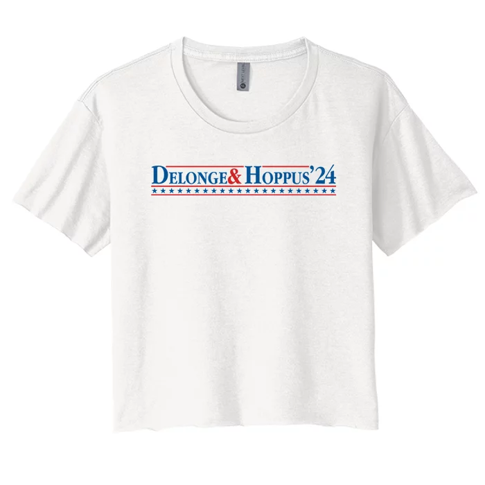 Delonge Hoppus 2024 For President Funny Voting Election 2024 Usa Women's Crop Top Tee