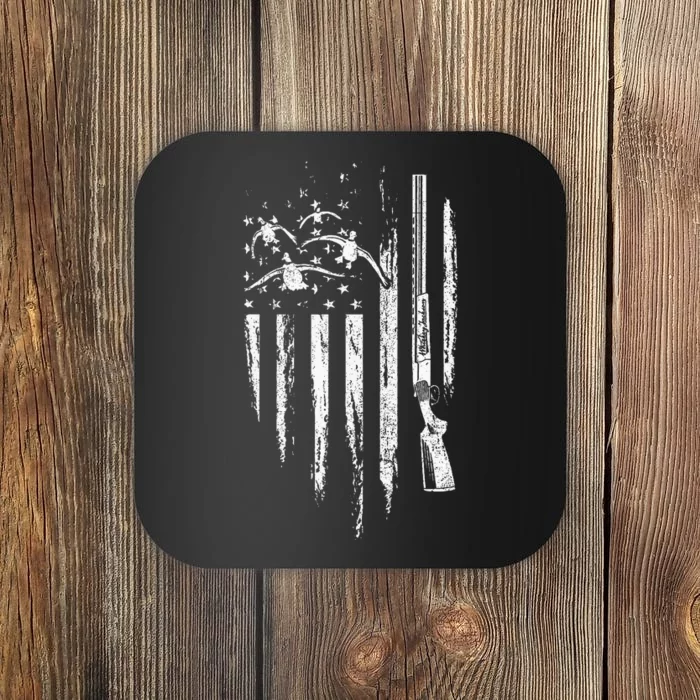 Duck Hunting American Flag Waterfowl Goose Gift For Hunter Coaster