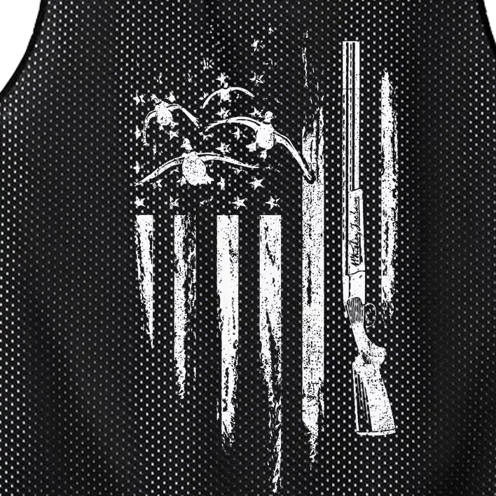 Duck Hunting American Flag Waterfowl Goose Gift For Hunter Mesh Reversible Basketball Jersey Tank