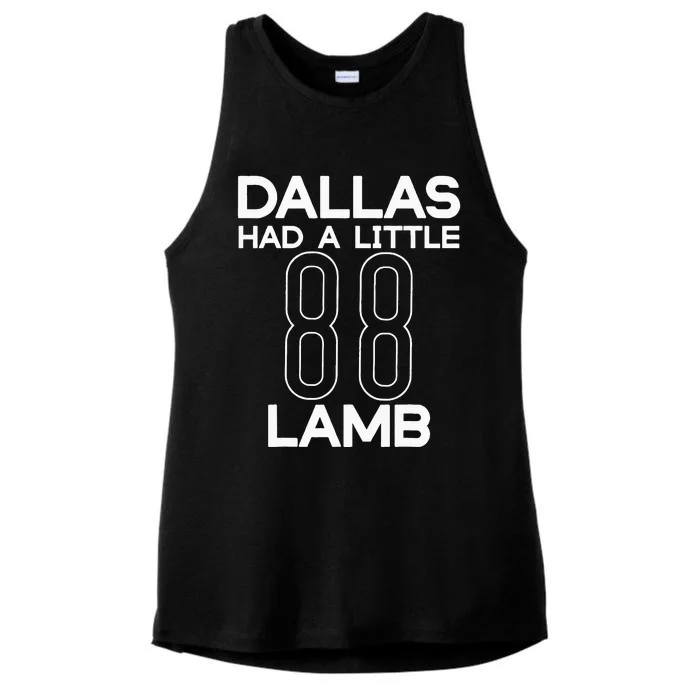 Dallas Had A Little Lamb Ladies Tri-Blend Wicking Tank