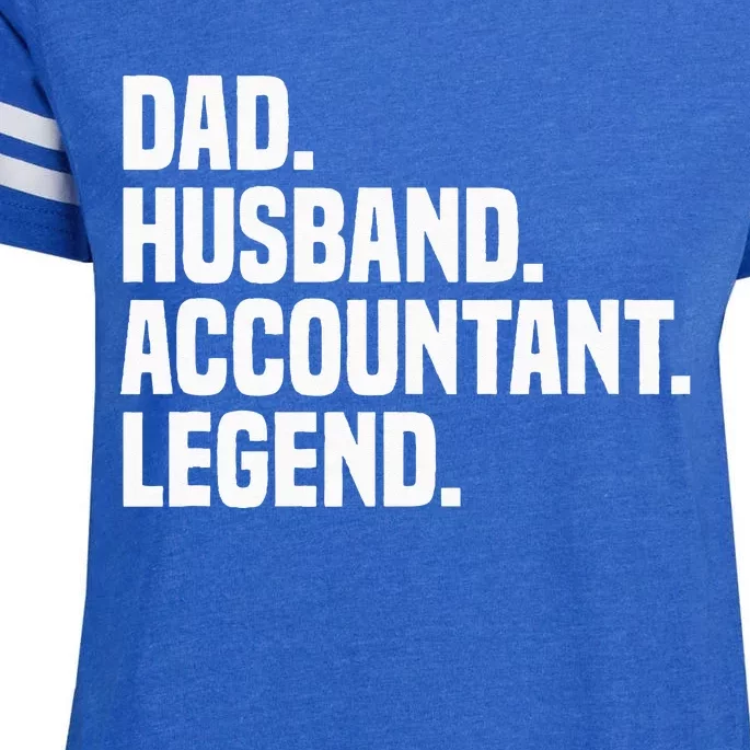 Dad Husband Accountant Legend Accounting Tax Accountant Enza Ladies Jersey Football T-Shirt