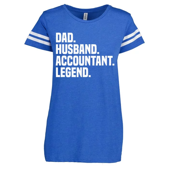 Dad Husband Accountant Legend Accounting Tax Accountant Enza Ladies Jersey Football T-Shirt