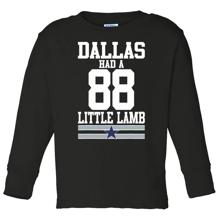 Dallas Had A Little Lamb Toddler Long Sleeve Shirt