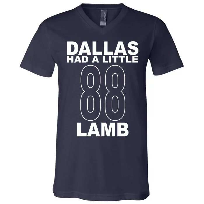 Dallas Had A Little 88 Lamb Football V-Neck T-Shirt