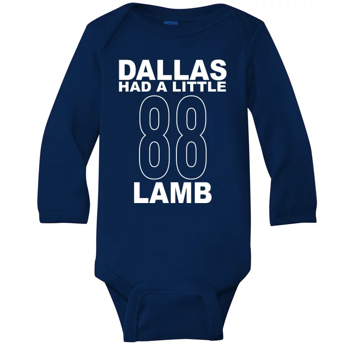 Dallas Had A Little 88 Lamb Football Baby Long Sleeve Bodysuit