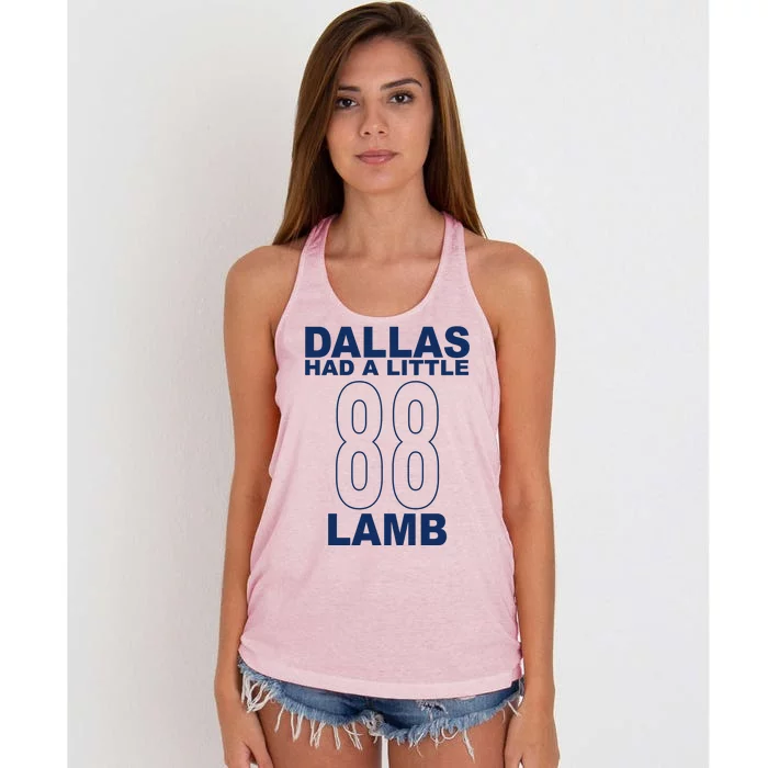 Dallas Had A Little 88 Lamb Football Women's Knotted Racerback Tank