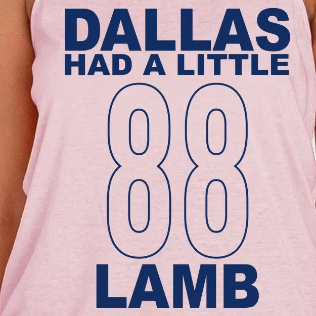 Dallas Had A Little 88 Lamb Football Women's Knotted Racerback Tank