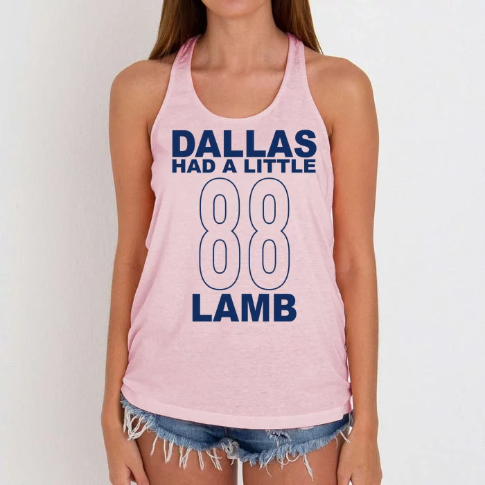 Dallas Had A Little 88 Lamb Football Women's Knotted Racerback Tank