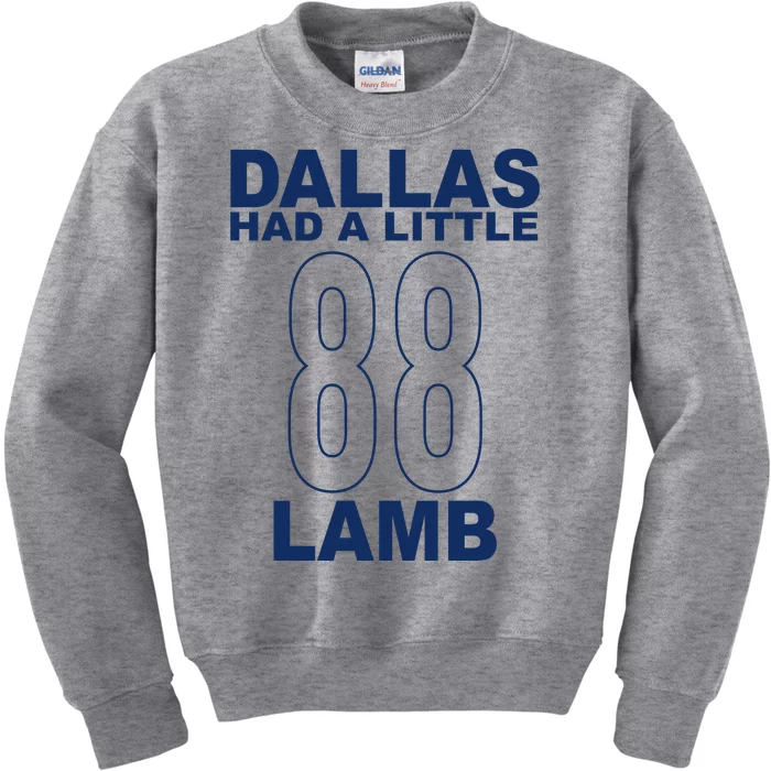 Dallas Had A Little 88 Lamb Football Kids Sweatshirt