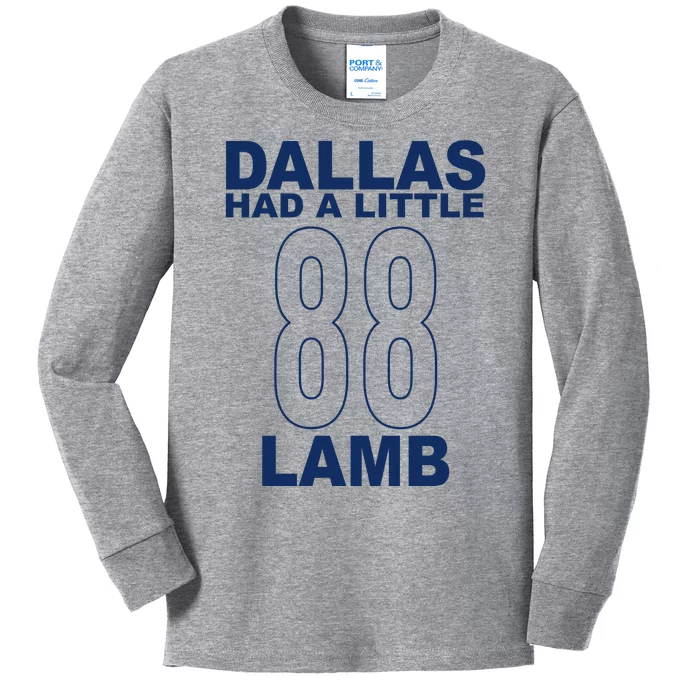 Dallas Had A Little 88 Lamb Football Kids Long Sleeve Shirt