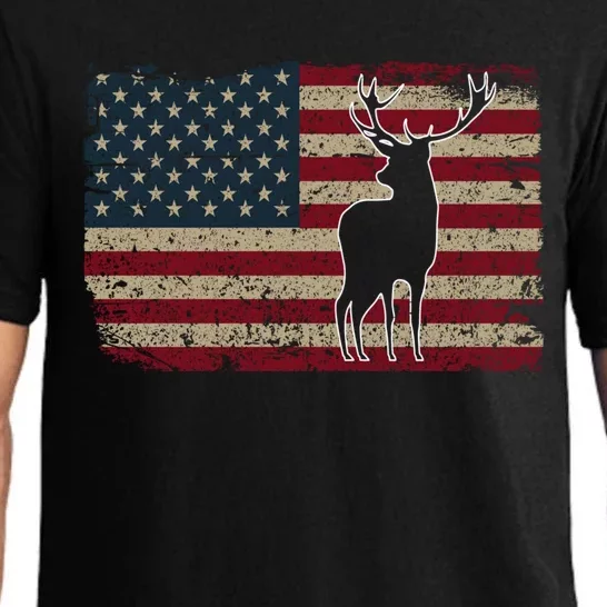 Deer Hunting American Flag Usa Proud Hunter Gift Idea Gift Pajama Set