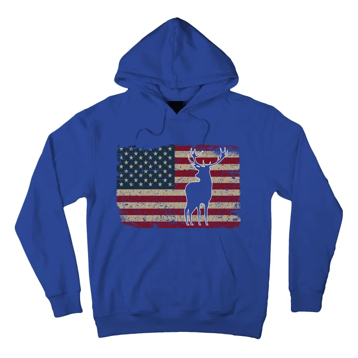 Deer Hunting American Flag Usa Proud Hunter Gift Idea Gift Hoodie