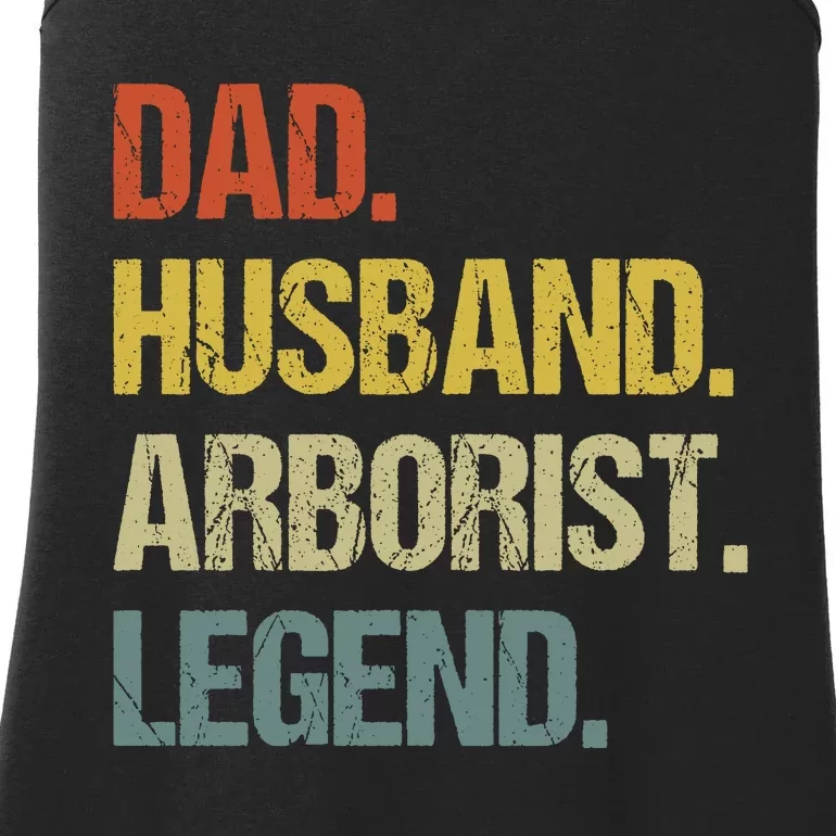 Dad Husband Arborist Legend Ladies Essential Tank