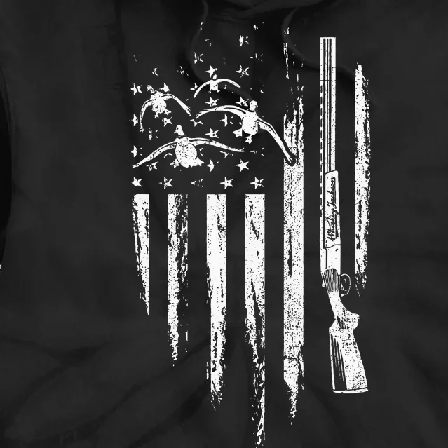 Duck Hunting American Flag Waterfowl Goose Gift For Hunter Tie Dye Hoodie