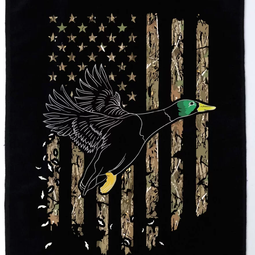 Duck Hunter American Flag Waterfowl Hunting Camouflage Platinum Collection Golf Towel